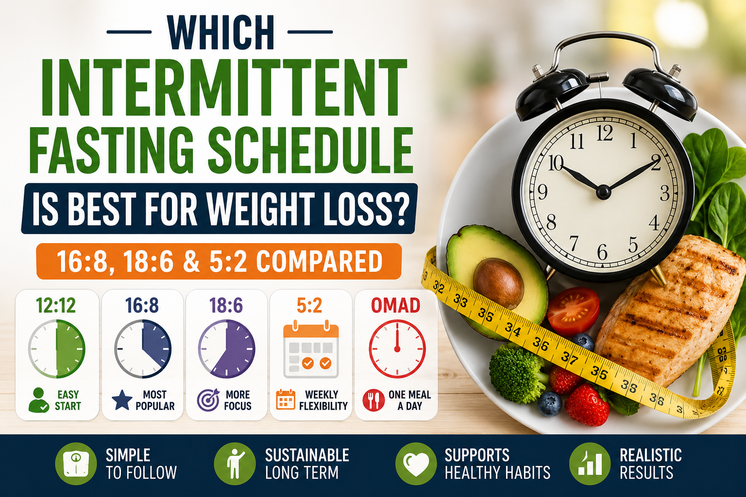 Intermittent fasting schedules for weight loss comparison